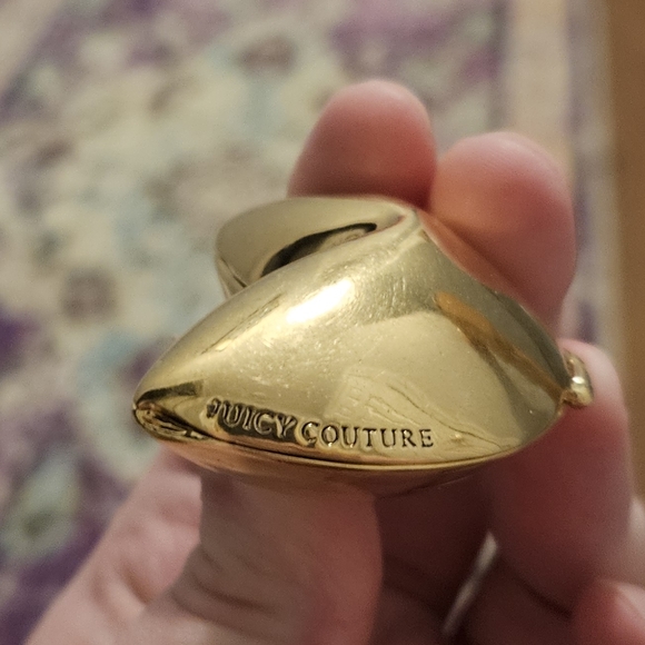 Rare Juicy Couture Gold Metal Fortune Cookie Trinket Box With Blue Enamel - Picture 2 of 14